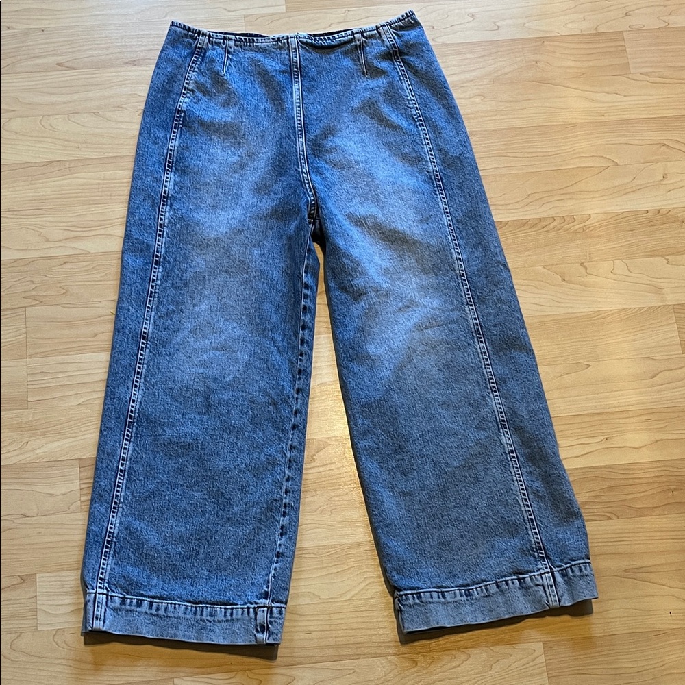 Pilcro Wide Leg Flare Crops Anthropologie